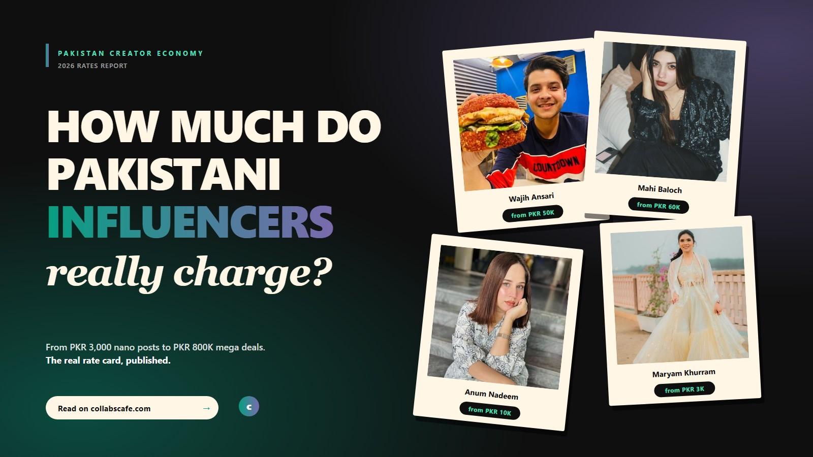 Pakistan Influencer Rates 2026: What Creators Actually Charge