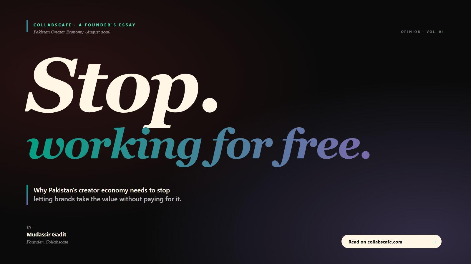 Why Pakistan's Creator Economy Needs to Stop Working for Free